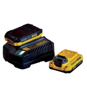 Kit baterie + incarcator 18V, Stanley Fatmax V20, 1 x incarcator, 2 x 2.0 Ah