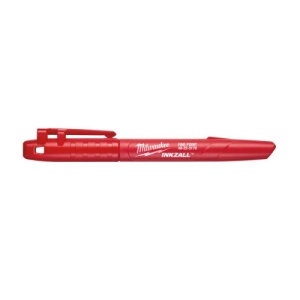Marker rosu pentru santier INKZALL™, cu varf fin