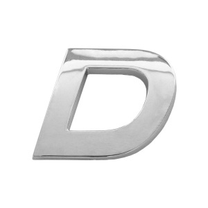 ORNAMENT AUTO 3D. LITERA D. 26 MM. CROMAT