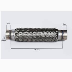 RACORD FLEXIBIL INNER & OUTER BRAID (B) 45x250 MM