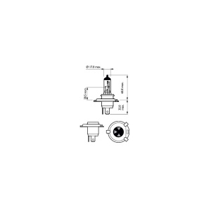 SET 2 BECURI FAR H4 60/55W 12V LONGER LIFE ECOVISION PHILIPS - Img 3
