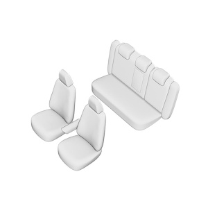 SET HUSE SCAUN UMBRELLA PENTRU VW PASSAT B7 SEDAN 2011-2015 (BANCHETA FRACTIONATA) CU TETIERE SPATE IN FORMA DE L - Img 2