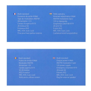 STATIE RADIO CB PNI ESCORT HP 6500 PRO, MULTI-STANDARD, VOX, NRC, 4W, AM-FM, 12V, SQ, ASQ, MUFA DE BRICHETA INCLUSA - Img 11