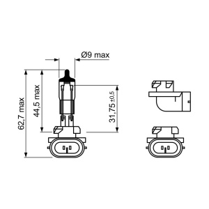 BEC 12V H27W/2 27W PURE LIGHT BOSCH - Img 2