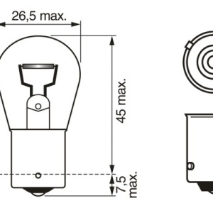BEC 12V PY21W 21W PURE LIGHT SET 10 BUC BOSCH - Img 5