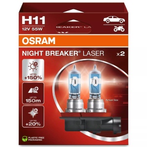 Bec Osram Night Breaker Laser Next Generation H11 12V 55W PGJ19-2 Set 2 buc