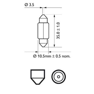 BEC PLAFONIERA C5W 12V SET 10 BUC PHILIPS - Img 2