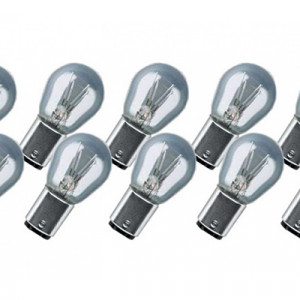 BEC STOP FRANA 24V P21/5W BAY15D SET 10 BUC SCT - Img 1