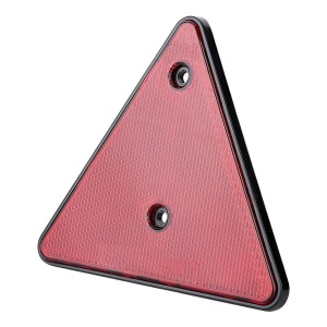 Catadioptru triunghiular 15x15x15 cm Rosu