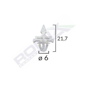 CLIPS FIXARE ELEMENTE EXTERIOARE PENTRU MERCEDES 6X21.7MM- ALB SET 10 BUC - Img 2