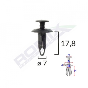CLIPS FIXARE FORD - NEGRU SET 10 BUC