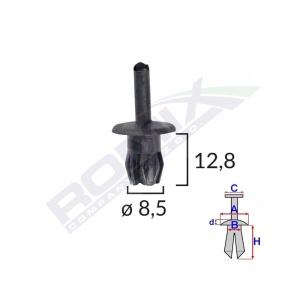 CLIPS FIXARE PENTRU PEUGEOT/VW - NEGRU SET 10 BUC - Img 2