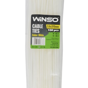 Coliere plastic 3,6x370 Alb - Set 100 buc