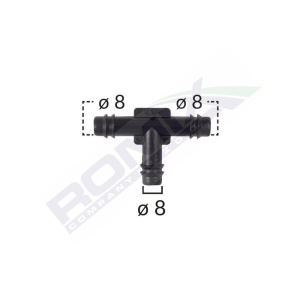 CONECTOR FURTUN TEU UNIVERSAL 8MM - NEGRU SET 5 BUC - Img 2