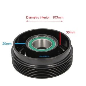 Fulie compresor AC 6PK 120mm