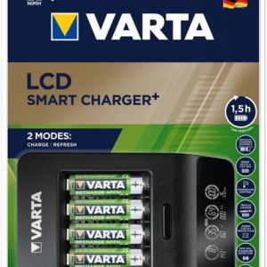 Încărcător VARTA LCD Smart Plus CHARGER+4xAA 2100 mAh (57684101441)