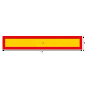 PLACA REFLECTORIZANTA GALBEN/ ROSU 1130X196 MM SUPORT ALUMINIU HICO