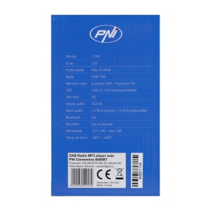 RADIO MP3 PLAYER AUTO DAB SI RDS PNI CLEMENTINE 8480BT 4X45W, 12/24V, CU SD, USB, AUX, RCA, BLUETOOTH SI USB 1.5A - Img 7