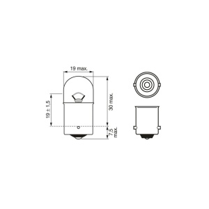 SET 2 BECURI 12V R10W 10W PURE LIGHT (blister) BOSCH - Img 7
