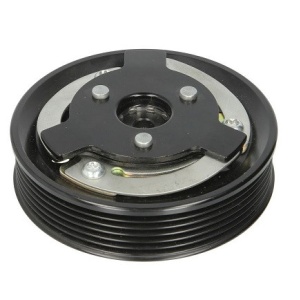 Set fulie si ambreiaj compresor AC SANDEN PXE14 PXE16 6pk 113mm VOLKSWAGEN Beetle, Caddy, Golf, Jetta, Passat, Scirocco, Sharan, Touran, T-CROSS, T-Roc