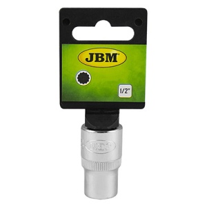 TUBULARA CROMATA BIHEXAGONALA LUNGA - XZN 1/2` 22 MM JBM