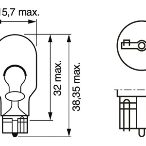 BEC 12V W16W 16W PURE LIGHT SET 10 BUC BOSCH - Img 6