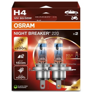 Bec Halogen Osram H4 Night Breaker 220 Duo Box