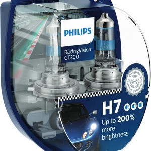Bec Halogen Philips H7 RacingVision GT200 12V 55W PX26d - Set 2 Buc