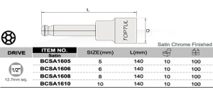 Capat cheie hexagonala bila lung 1/2 5-140mm