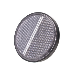 Catadioptru rotund cu suruburi 60 mm Alb
