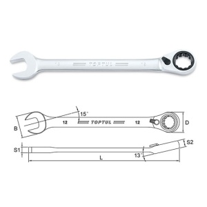 Cheie combinata cu clicket 8 mm
