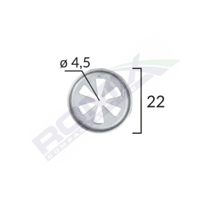 CLEMA FIXARE ELEMENTE EXTERIOR PENTRU VW, SKODA, AUDI, FORD, SEAT 4.5X22MM SET 10BUC - Img 2