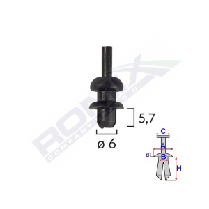 CLIPS FIXARE AGATATOR CITROEN FIAT PEUGEOT SEAT SKODA - NEGRU SET 10 BUC - Img 2