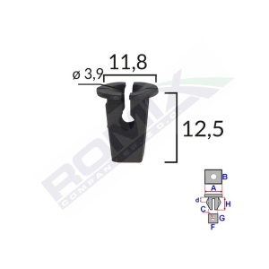 CLIPS FIXARE PENTRU GRUP VAG - NEGRU SET 10 BUC - Img 2