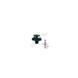 CLIPS FIXARE PENTRU TOYOTA 6.6X6.7MM - NEGRU SET 10 BUC - Img 2