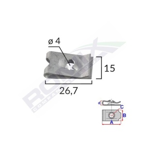 CLIPS METALIC FIXARE UNIVERSAL SET 10 BUC - Img 2