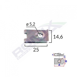 CLIPS METALIC FIXAREPENTRU GRUP VAG SI UNIVERSAL SET 10 BUC - Img 2