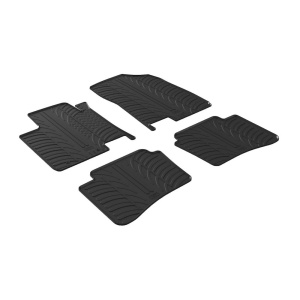 Covorase cauciuc Hyundai I20 2014- Negru culoare Negru, presuri Gledring, 4 buc.