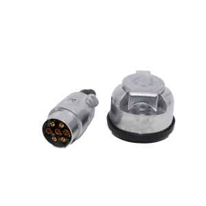 Fisa + priza remorca metal 12V 7 pini