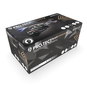 Manusi nitril PROTECT Black Diamond HD L ● 100 buc