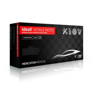 Manusi XXL ideall nitrile Moto nepudrate Negre 290 mm