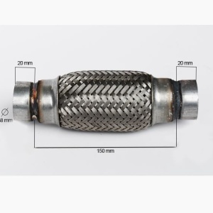 RACORD FLEXIBIL INNER & OUTER BRAID 38X150 MM