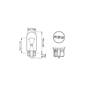 SET 2 BECURI 12V W3W 3W PURE LIGHT (blister) BOSCH - Img 3