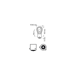 SET 2 BECURI SEMNALIZARE PY21W 12V (blister) PHILIPS - Img 3