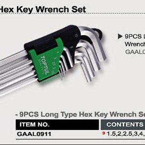Set chei hex. Lungi 9 piese 1-10mm