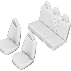 SET HUSE SCAUN UMBRELLA PENTRU SEAT CORDOBA 2003-2009 (BANCHETA FRACTIONATA) - Img 3
