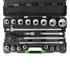 TRUSA DE SCULE CU 21 DE PIESE 3/4' HEXAGONALE ZINCATE - Img 3