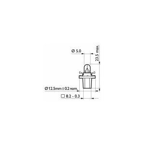 BEC BORD BAX 8.5D SOCLU NEGRU 12V SET 10 buc PHILIPS - Img 2