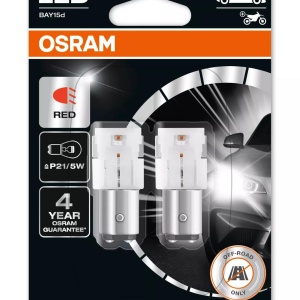 Bec Osram LEDriving SL P21/5W Rosu | 12V - BAY15d - Set 2 buc (Off-Road)