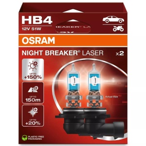 Bec Osram Night Breaker Laser Next Generation HB4 12V 51W P22d Set 2 buc